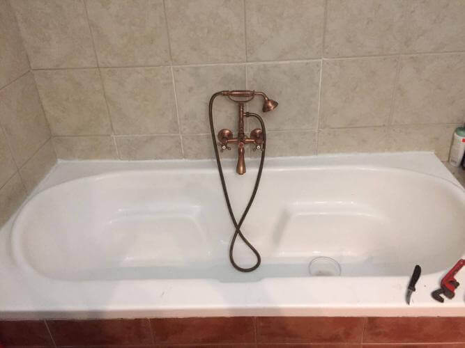 החלפת ברז אמבטיה - אחרי